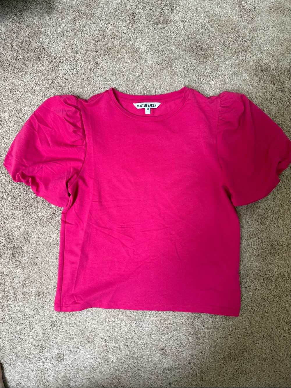 Walter Baker Fuchsia Puff Sleeve Tee